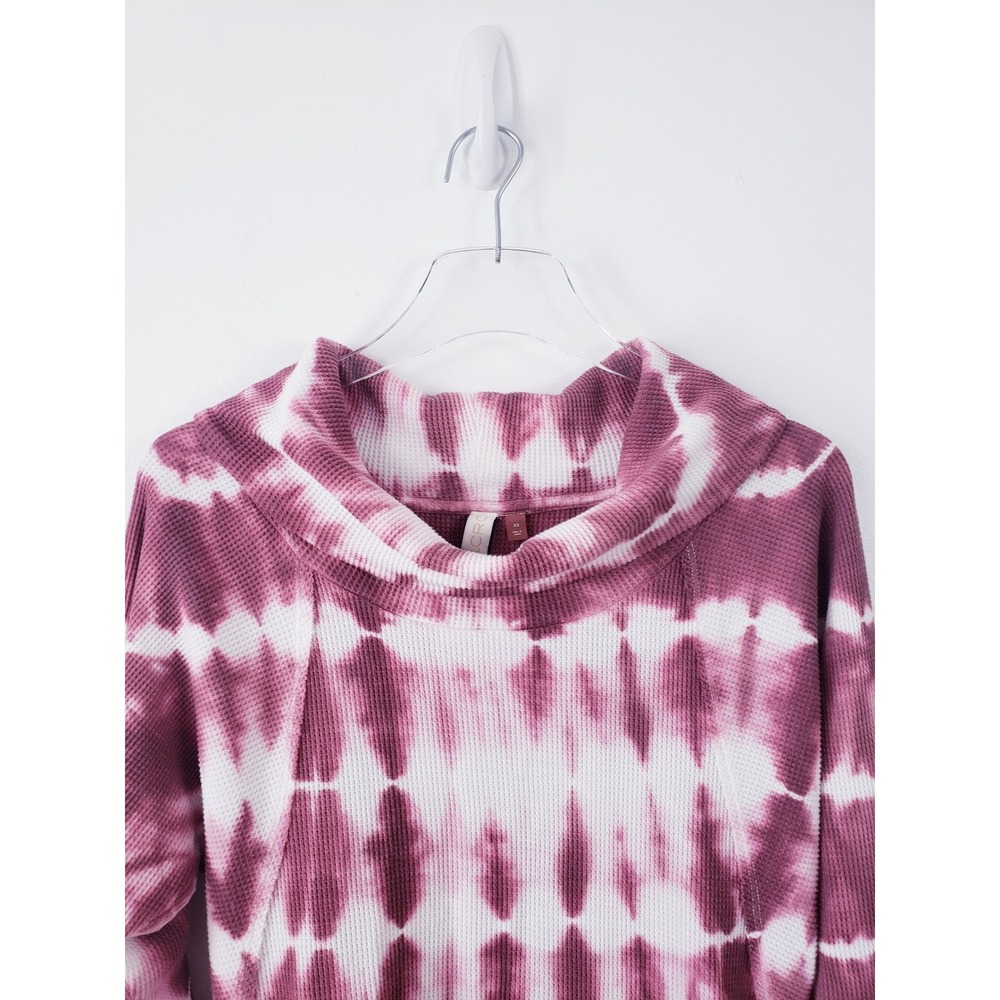 Anthropolgie Pilcro Angie  Cowl Neck Tie Dye Waffle Knit Long Sleeve Pullover XS - Picture 6 of 10